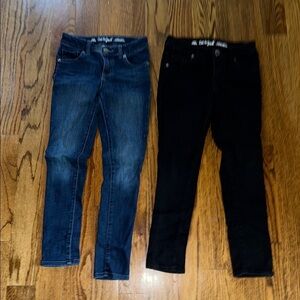 Cat & Jack girls bundle of denim jeans blue & black size 10 EUC
